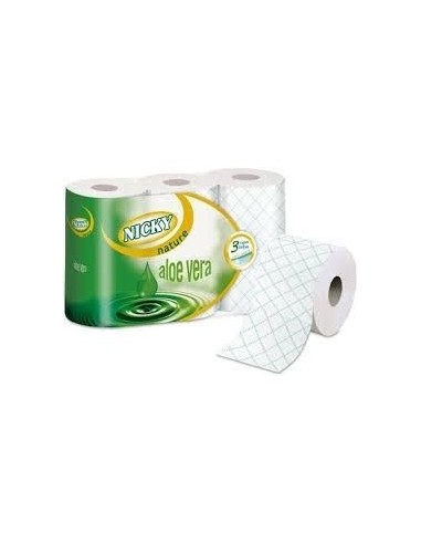 NICKY PAPEL WC 6 ROLLOS ALOE VERA