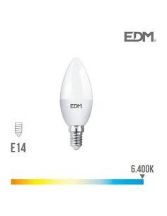 LAMPARA VELA 7W E-14 BLANCA