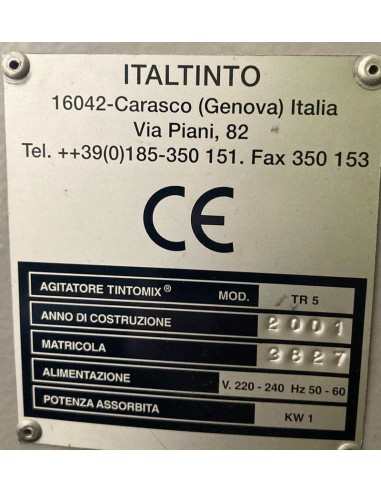 AGITADOR MEZCLADOR ITALTINTO TINTOMIX...