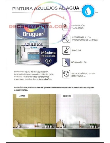 ESMALTE AZULEJOS AGUA SAT.PIEDRA...