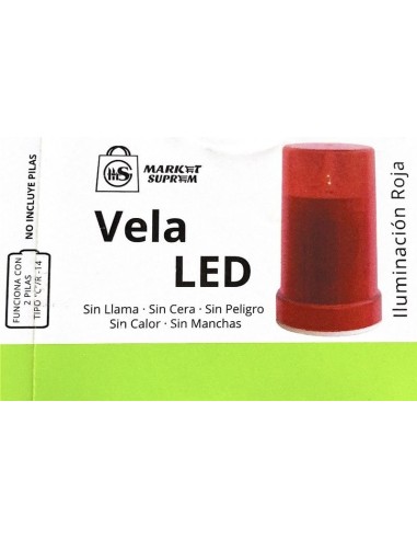 VELA LED CARLINA 15 X 7,4 CM  SIN...
