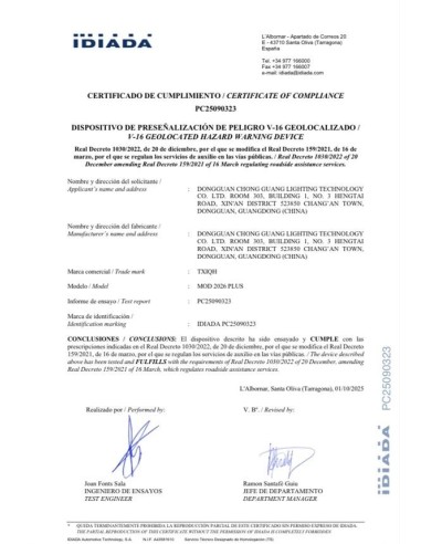 BALIZA EMERGENCIA V16 GEOLOCALIZABLE...